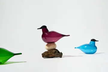 Pájaro de vidrio Chiffchaff  - Turquesa, 13×8 cm - Iittala
