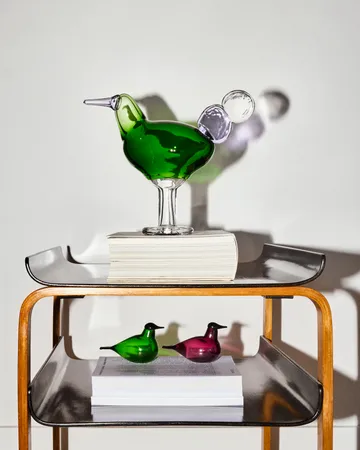 Pájaro de vidrio Chiffchaff  - Verde, 13×8 cm - Iittala