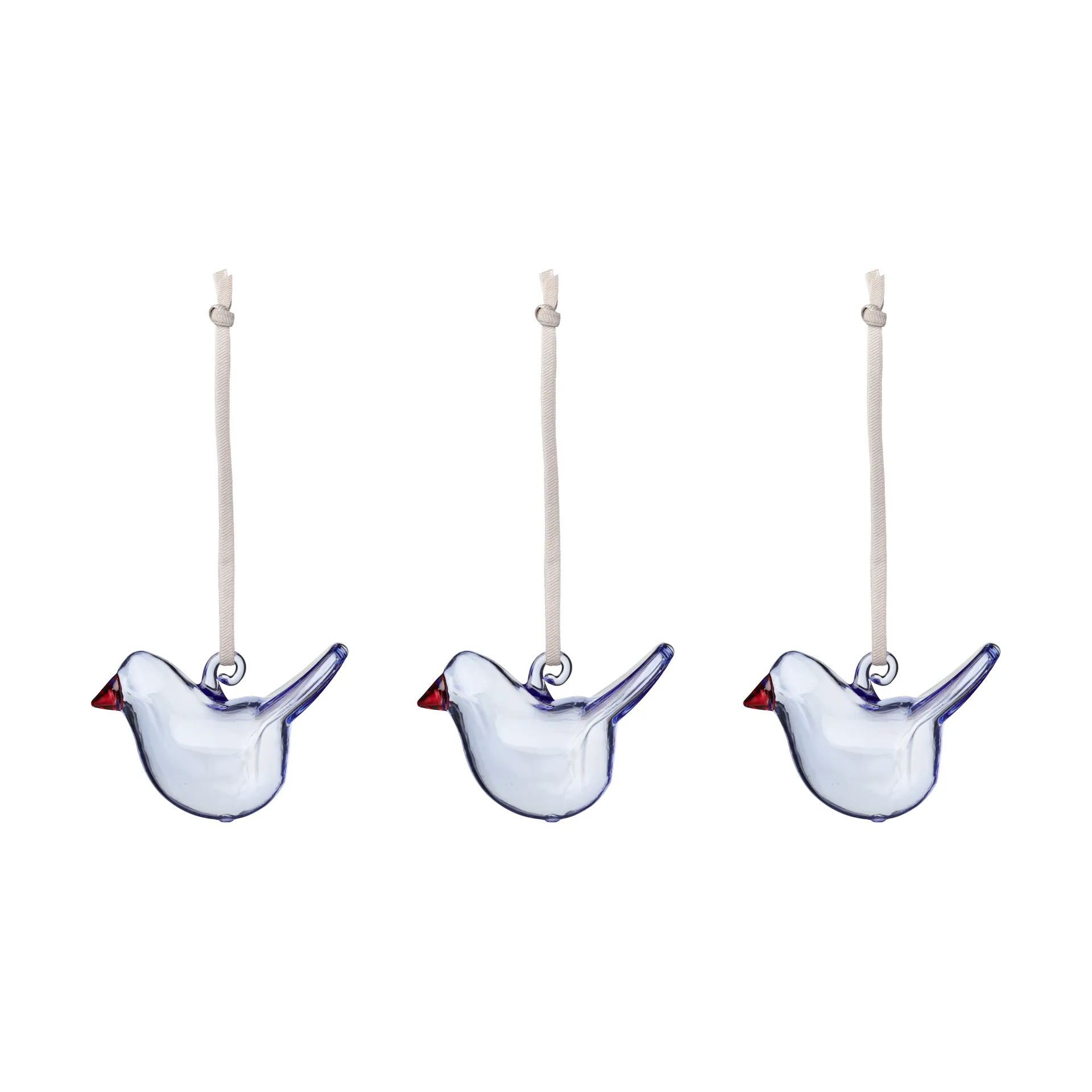 Pájaros de cristal Iittala, Azul claro, mini, pack de 3 Iittala