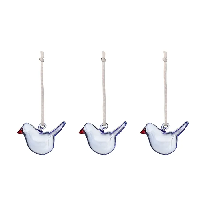 Pájaros de cristal Iittala - Azul claro, mini, pack de 3 - Iittala