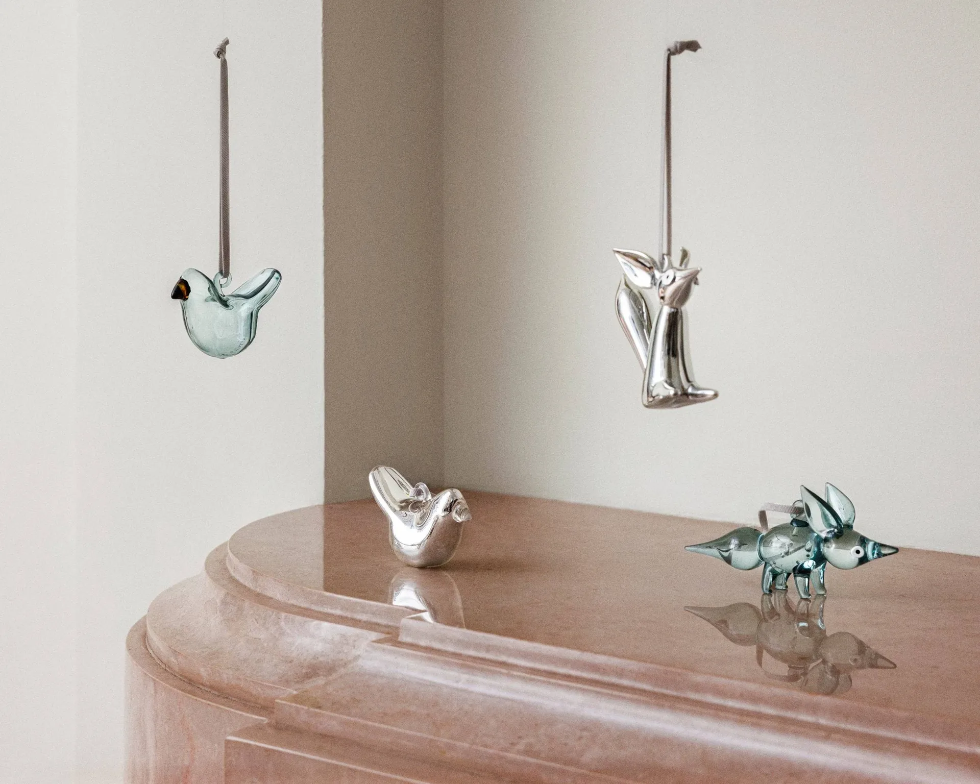 Pájaros de cristal Iittala, Espejo, mini, 3-pack Iittala
