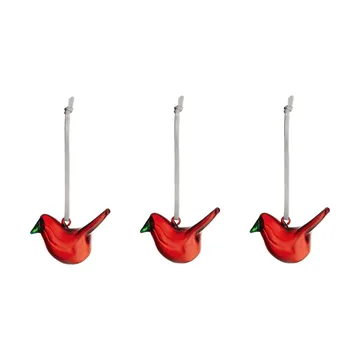 Pájaros de cristal Iittala - Rojo, Set de 3 - Iittala