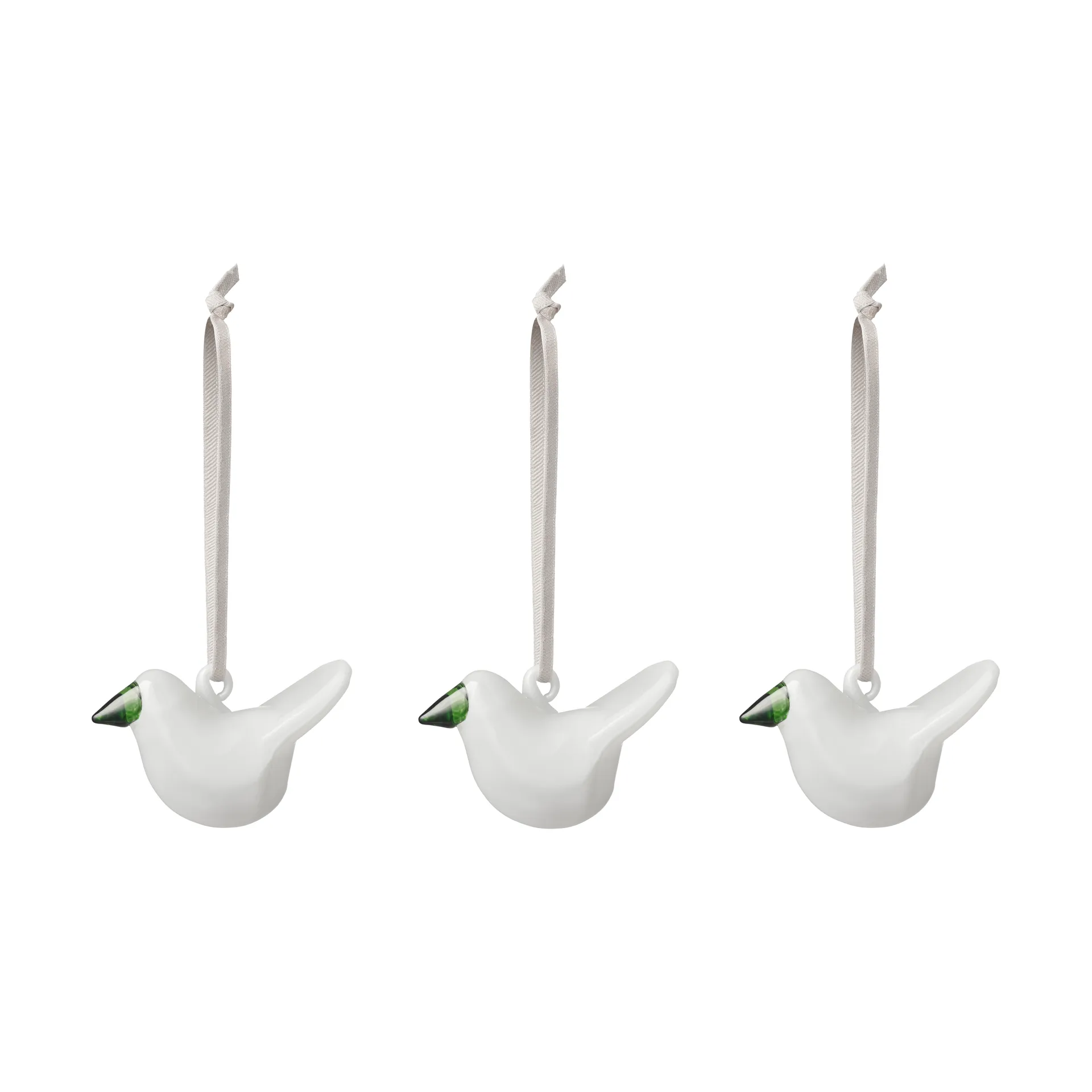Pájaros de cristal Iittala,  Set de 3, Blanco Iittala