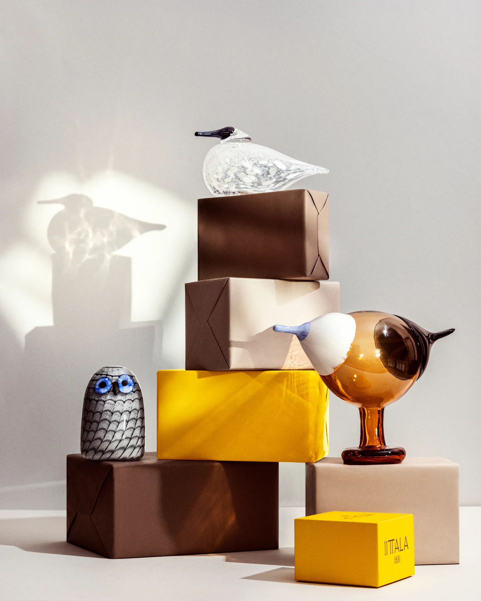 Pájaros por Toikka pequeño búho, Gris Iittala