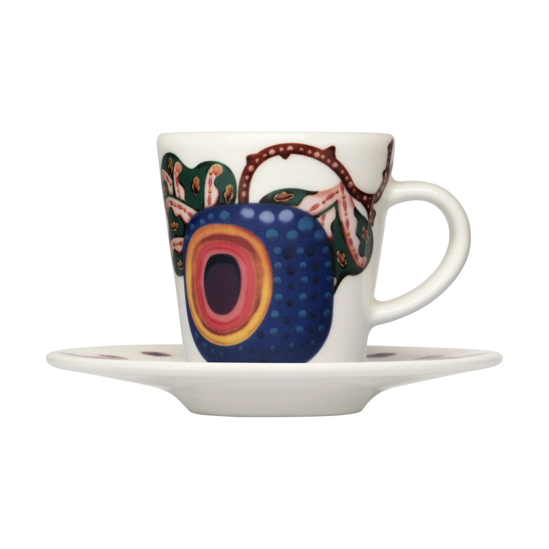Platillo de café Taika Sato Ø11 cm, Blanco-multicolor Iittala