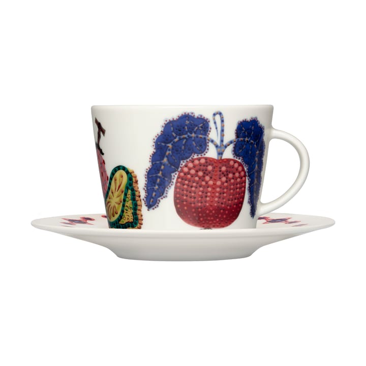 Platillo de café Taika Sato Ø16 cm, Blanco-multicolor Iittala