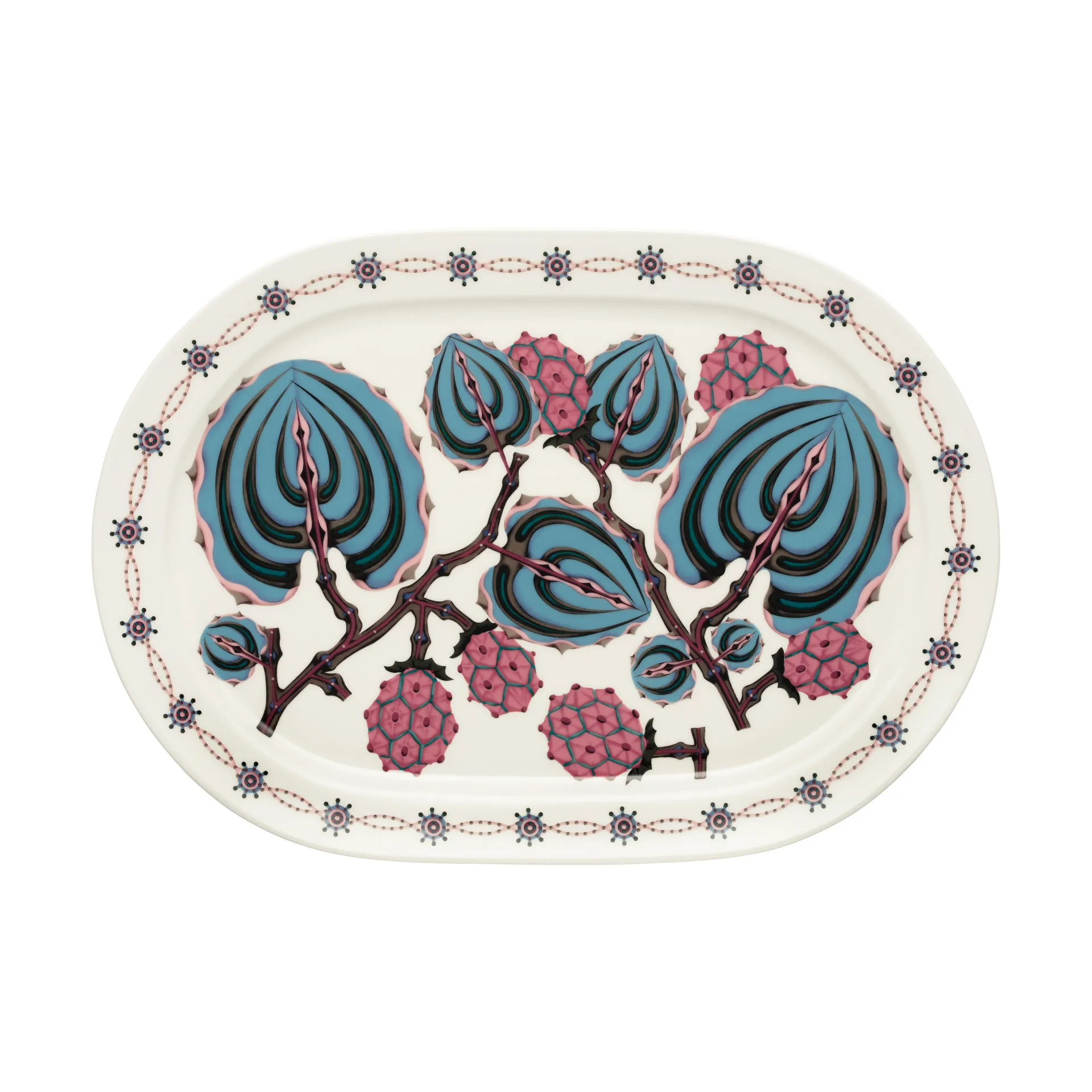 Plato de servir oval Taika Sato 41 cm, Blanco-multicolor Iittala