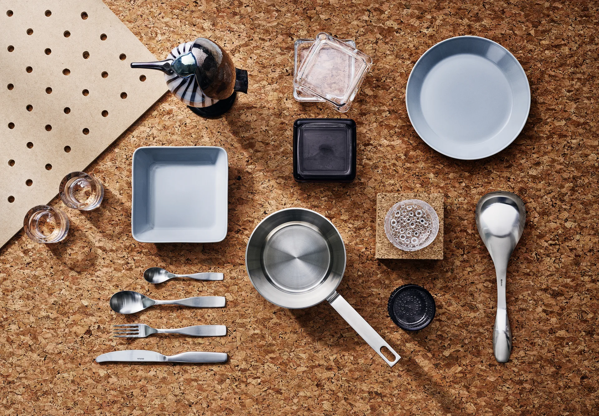 Plato Teema, 16x16 cm, gris perla Iittala