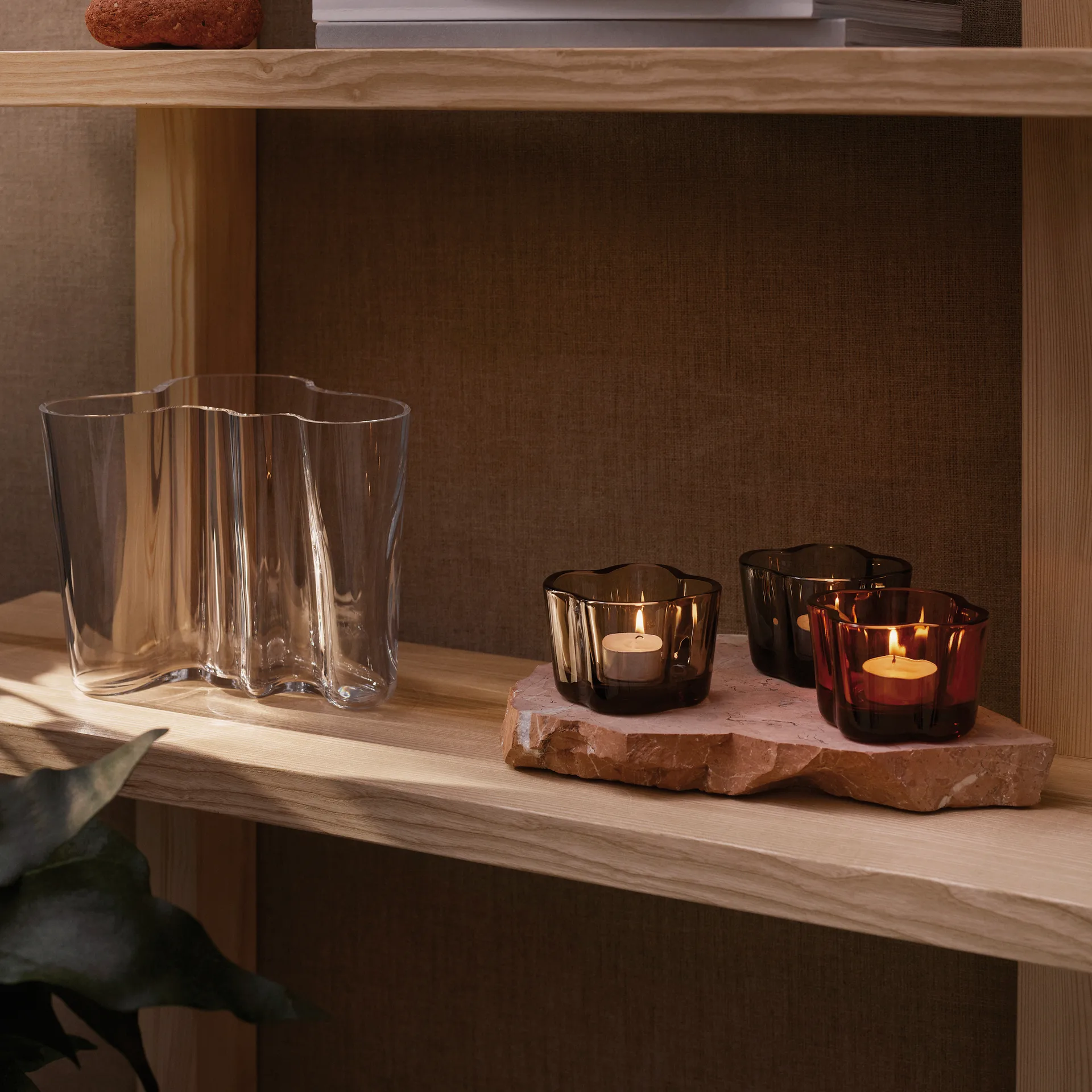 Portavelas Alvar Aalto 60 mm, gris Iittala