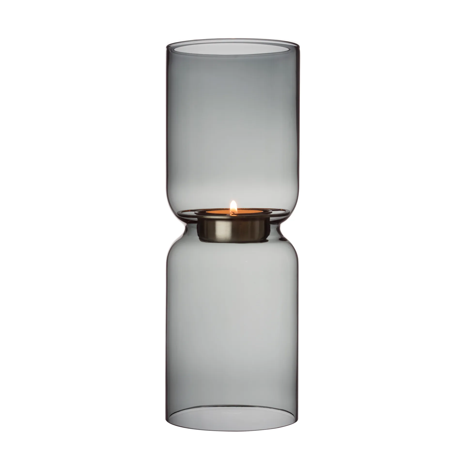Portavelas Lantern 25 cm, gris oscuro Iittala