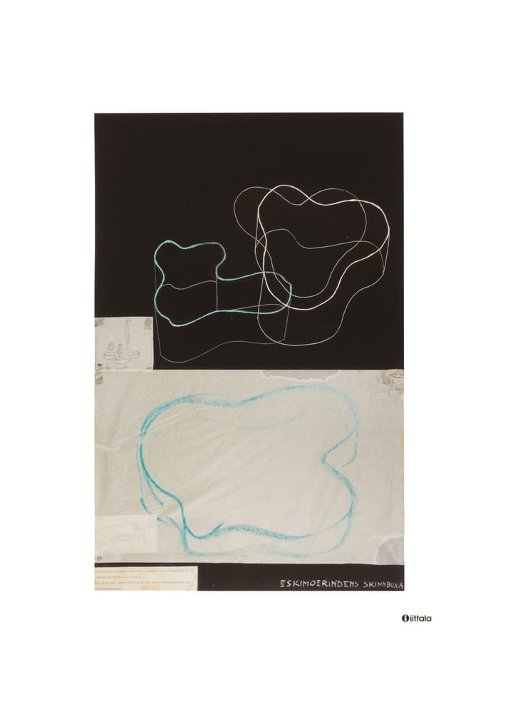 Póster Aalto art Sketch black - 50 x 70 cm - Iittala
