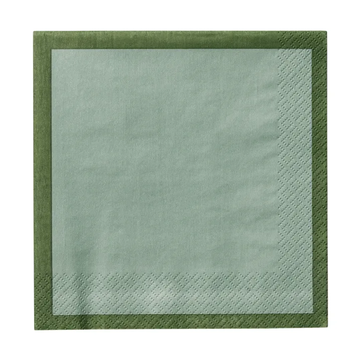 Servilleta de papel Iittala - Verde bosque-menta, 33 cm, paquete de 20 - Iittala