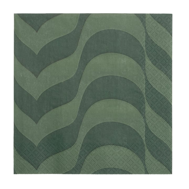 Servilletas de papel Alvar Aalto 33x33 cm, set de 20 - Verde musgo - Iittala