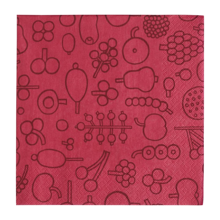 Servilletas Oiva Toikka Frutta (20 unidades) - Rojo - Iittala