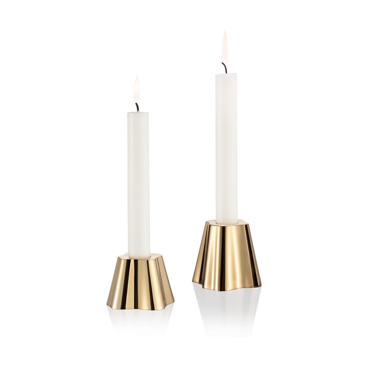 Set de 2 candelabros Aalto 50 + 65 mm, Latón Iittala