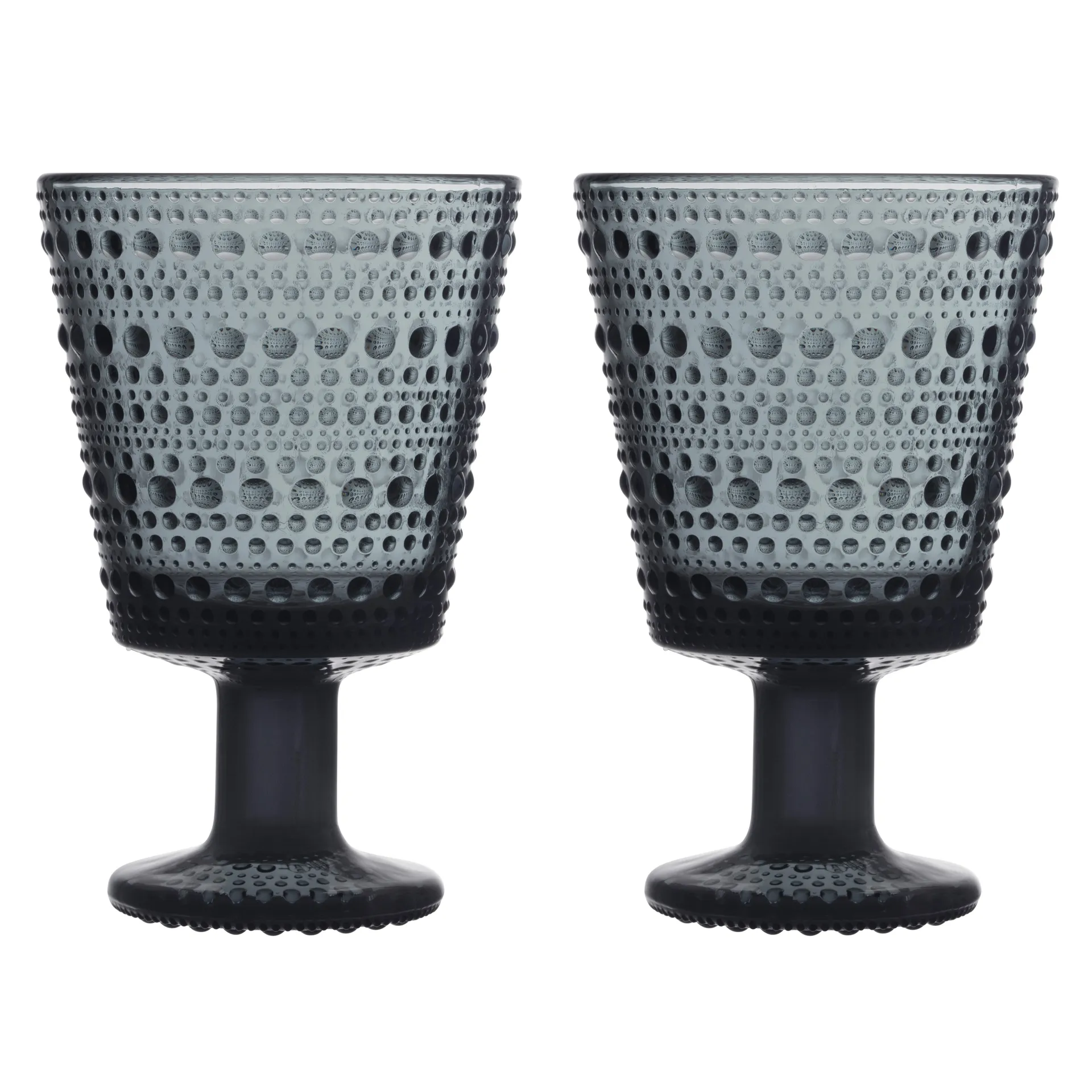Set de 2 vasos con pie Kastehelmi 26 cl, gris oscuro Iittala