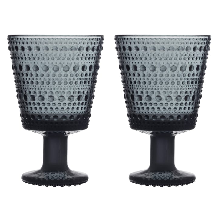 Set de 2 vasos con pie Kastehelmi 26 cl  - gris oscuro - Iittala