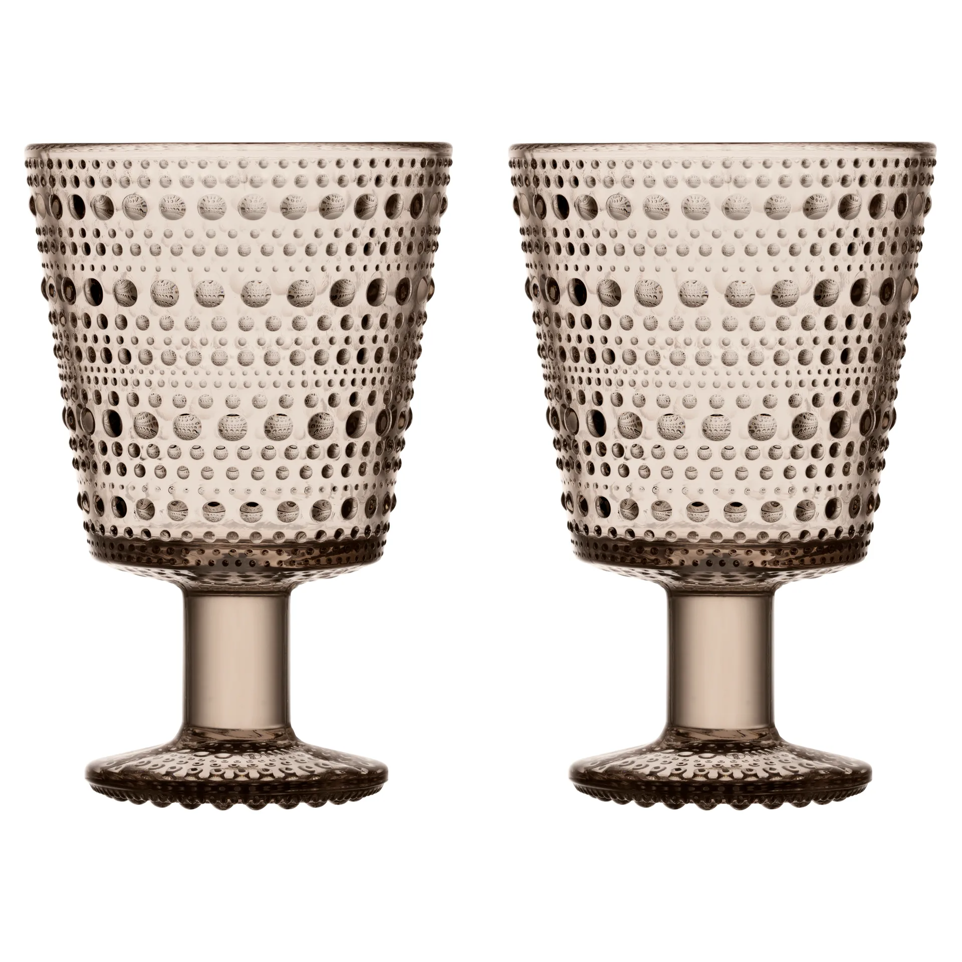 Set de 2 vasos con pie Kastehelmi 26 cl, lino Iittala