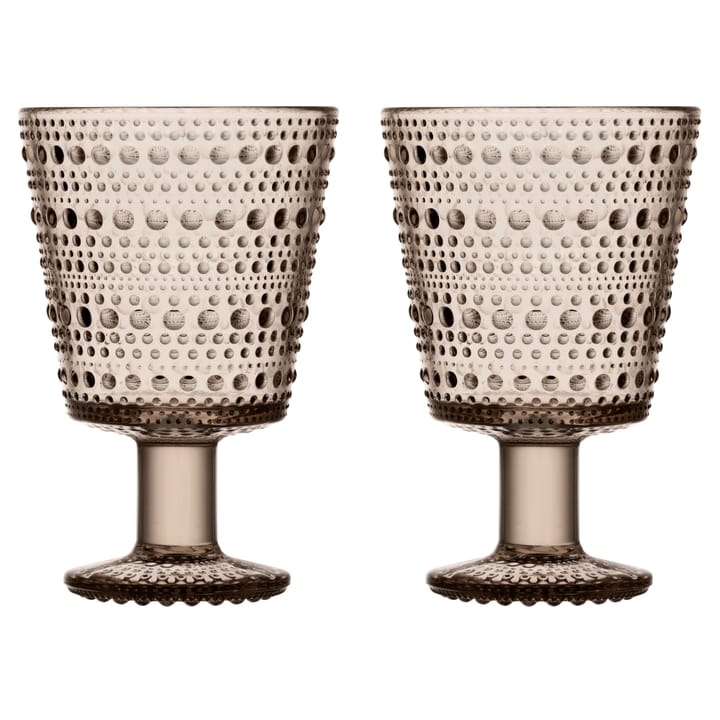 Set de 2 vasos con pie Kastehelmi 26 cl - lino - Iittala