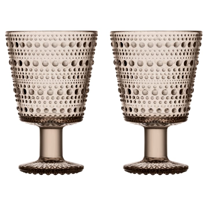 Set de 2 vasos con pie Kastehelmi 26 cl  - lino - Iittala