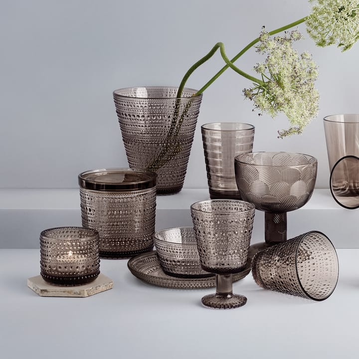 Set de 2 vasos con pie Kastehelmi 26 cl, lino Iittala