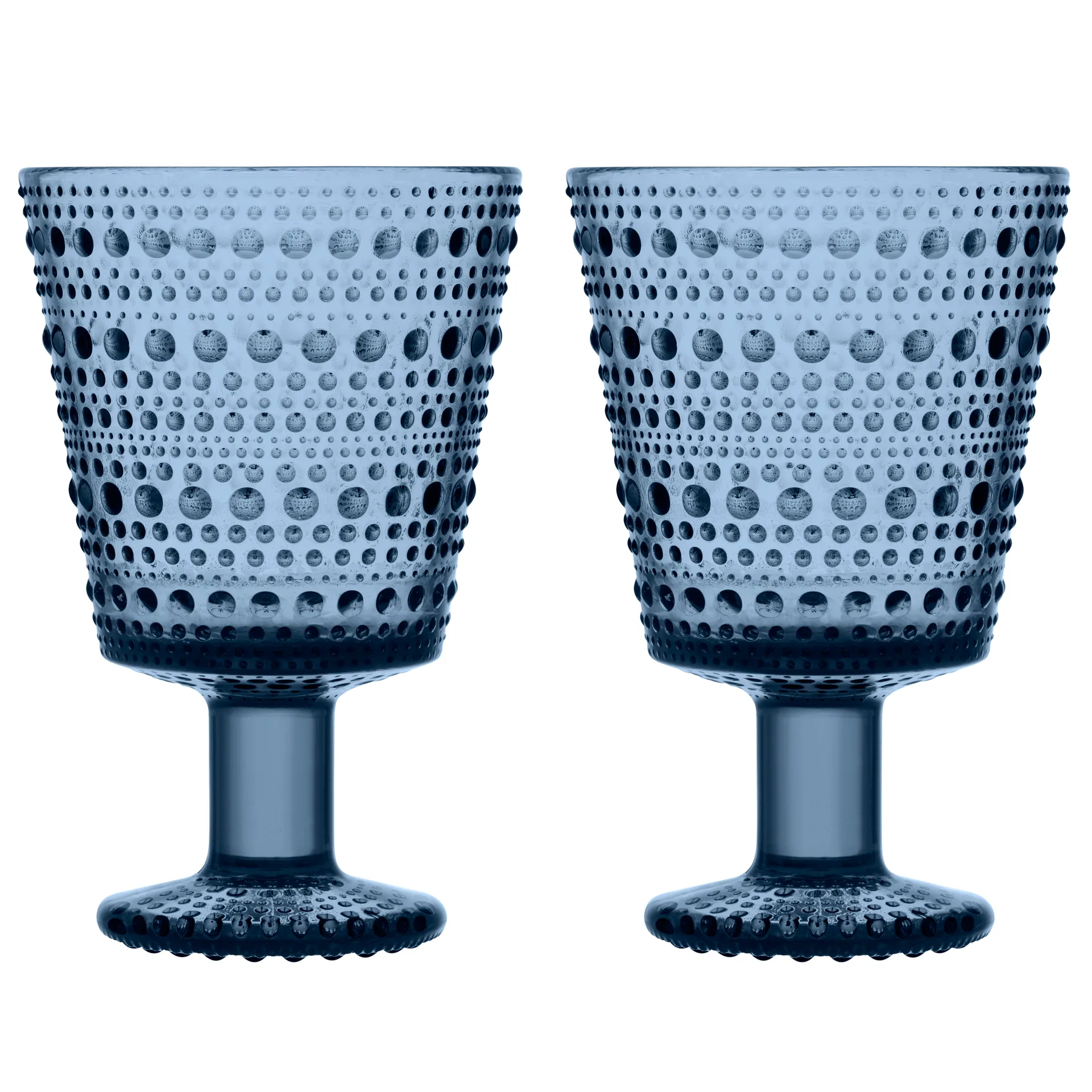 Set de 2 vasos con pie Kastehelmi 26 cl, lluvia (azul) Iittala