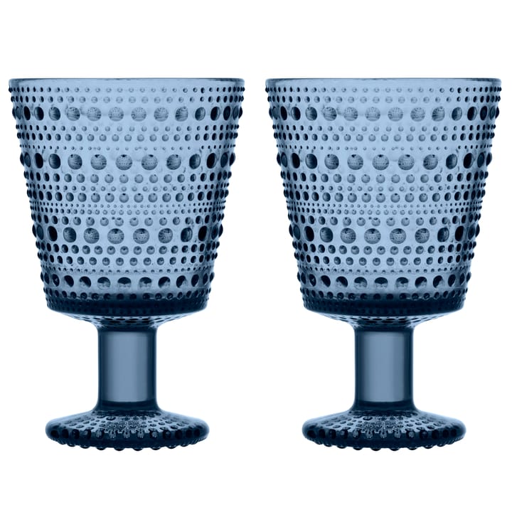 Set de 2 vasos con pie Kastehelmi 26 cl - lluvia (azul) - Iittala