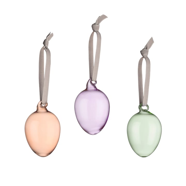Set de 3 huevos de cristal Iittala 60 mm - marrón-morado-verde - Iittala