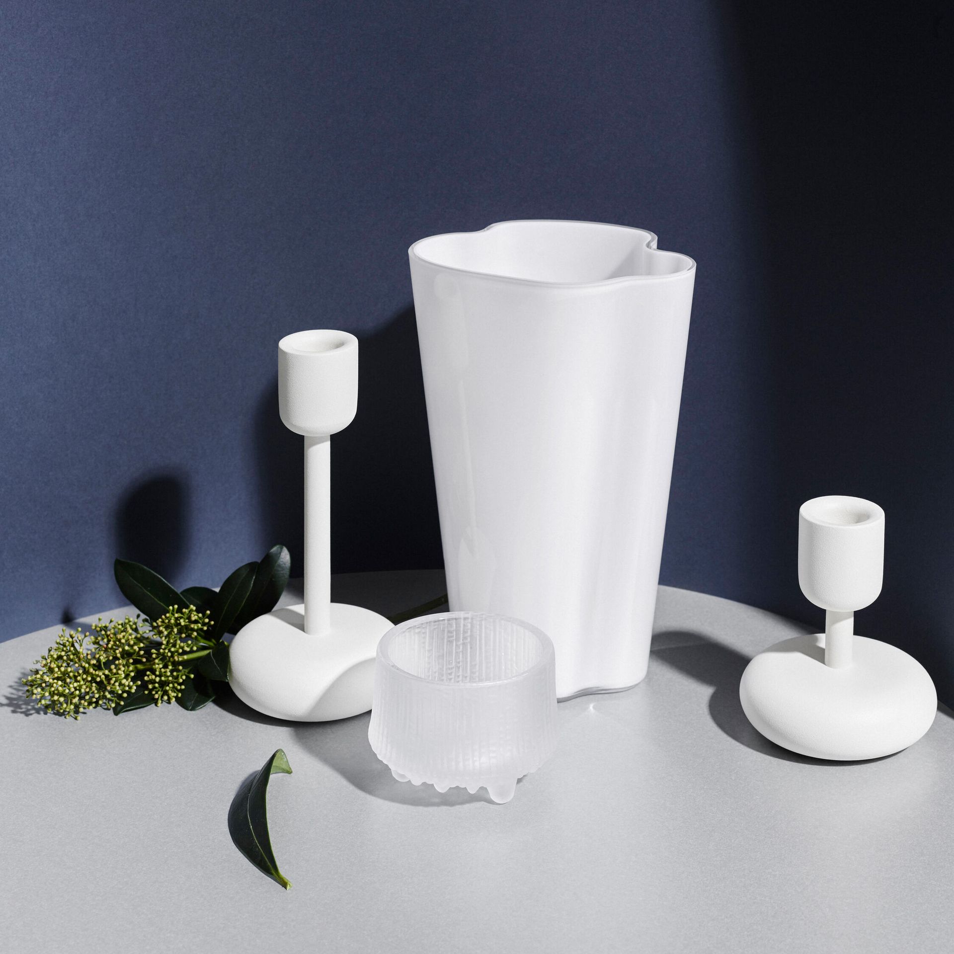 Set de candelabros Nappula, blanco Iittala