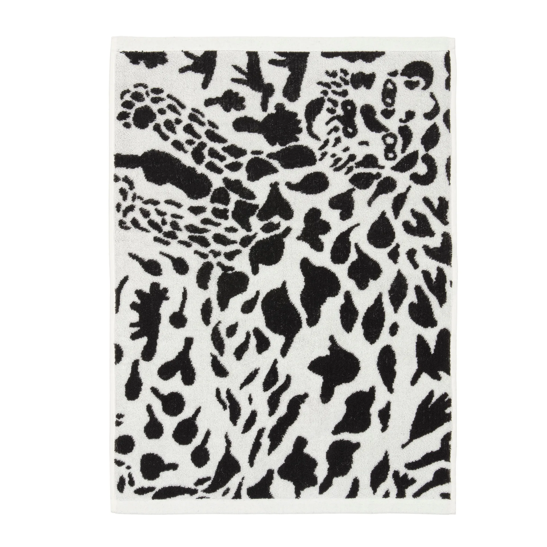 Toalla Oiva Toikka Cheetah 50x70 cm, negro-blanco Iittala