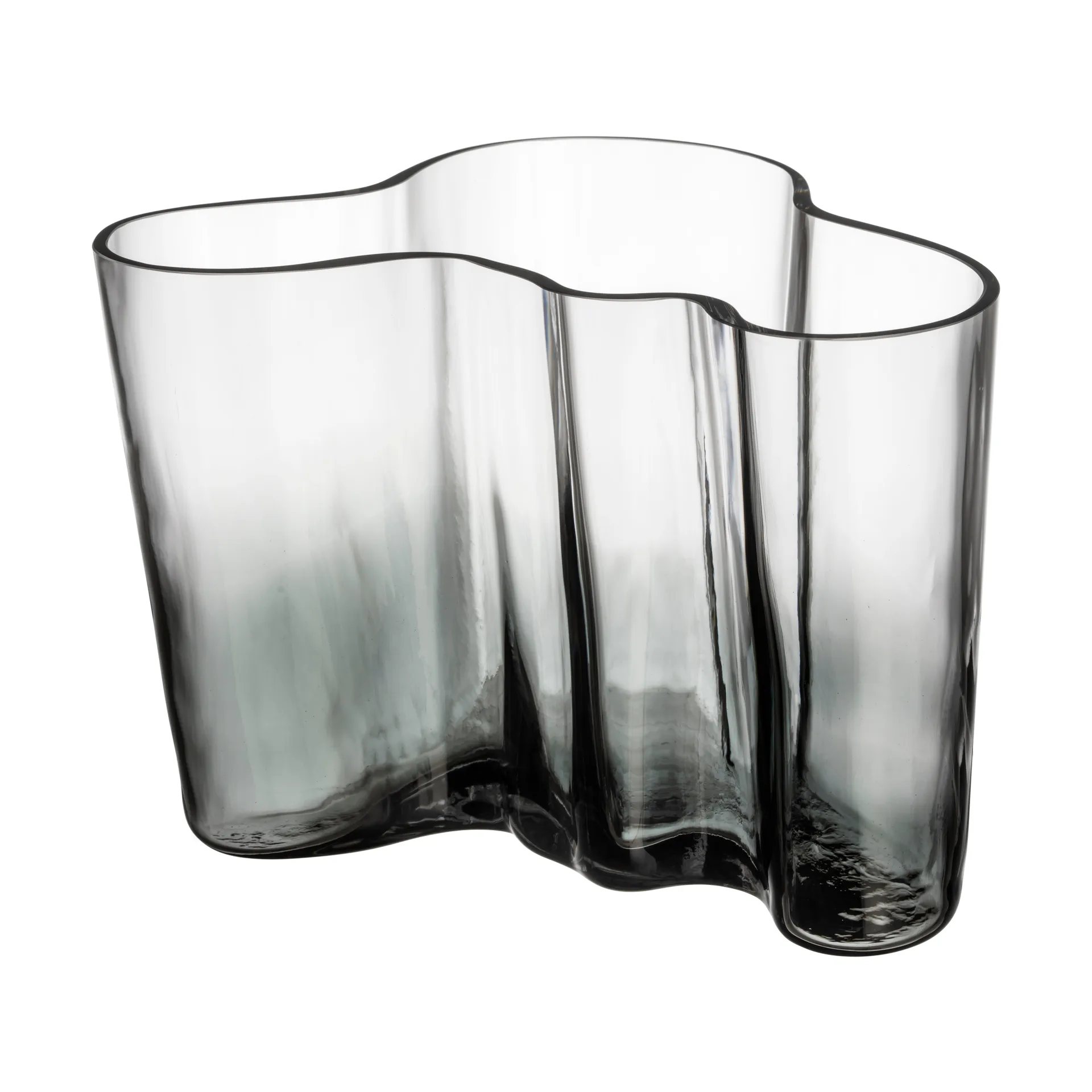Vaso Alvar Aalto Edición Limitada 140 mm, Transparente-gris oscuro Iittala