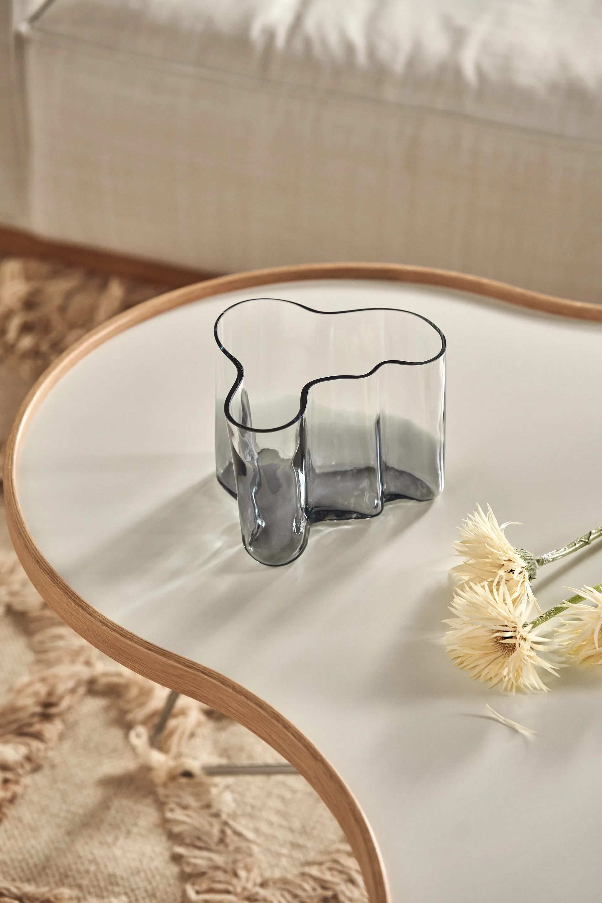 Vaso Alvar Aalto Edición Limitada 140 mm, Transparente-gris oscuro Iittala