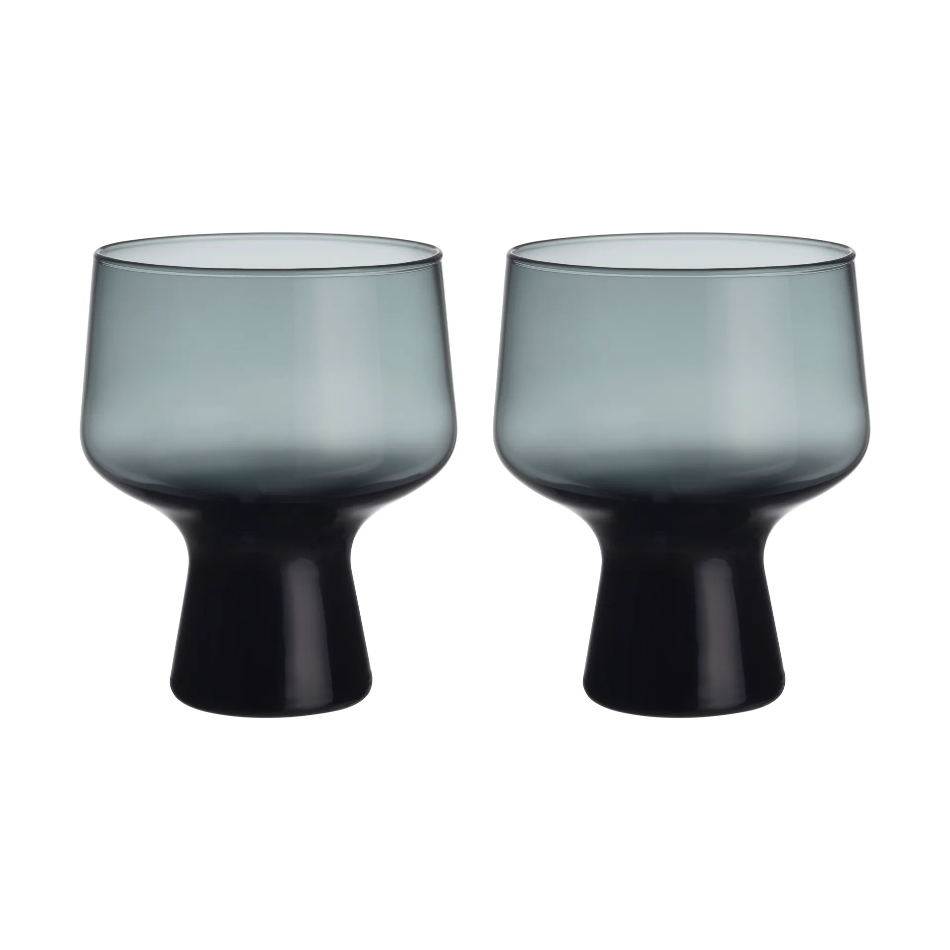 Vaso con pie Solare 29 cl, 2-pack, Gris acero Iittala