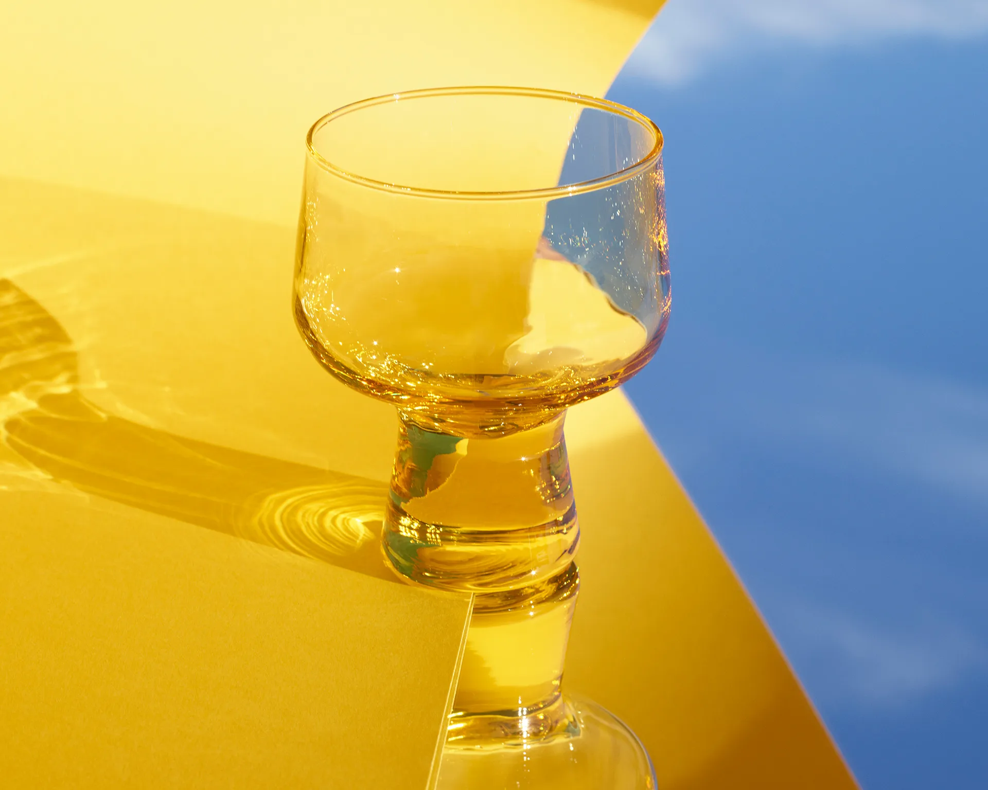 Vaso con pie Solare 29 cl, 2-pack, Naranja fuego Iittala