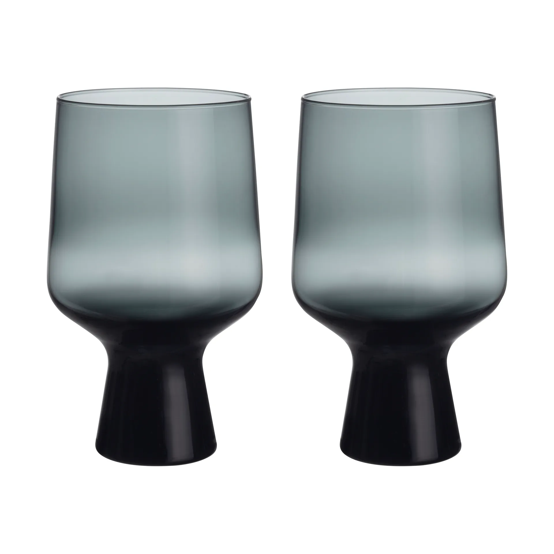 Vaso con pie Solare 40 cl, 2-pack, Gris acero Iittala