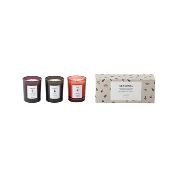 Set de 3 velas perfumadas SEASONAL - 75 g - Illume x Bloomingville