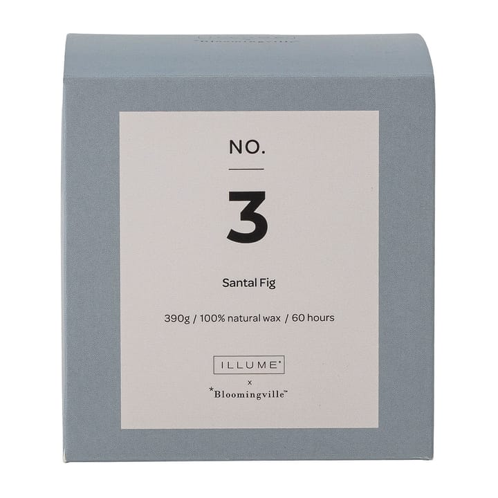 Vela perfumada NO. 3 Santal Fig, 390 g + Giftbox Illume x Bloomingville