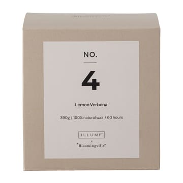 Vela perfumada NO. 4 Lemon Verbena - 390 g + Giftbox - Illume x Bloomingville