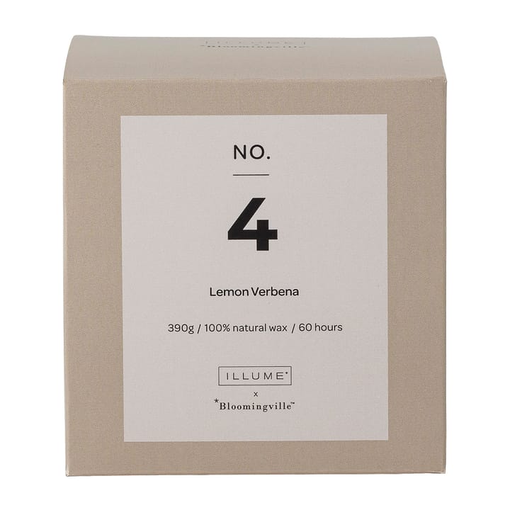 Vela perfumada NO. 4 Lemon Verbena - 390 g + Giftbox - Illume x Bloomingville