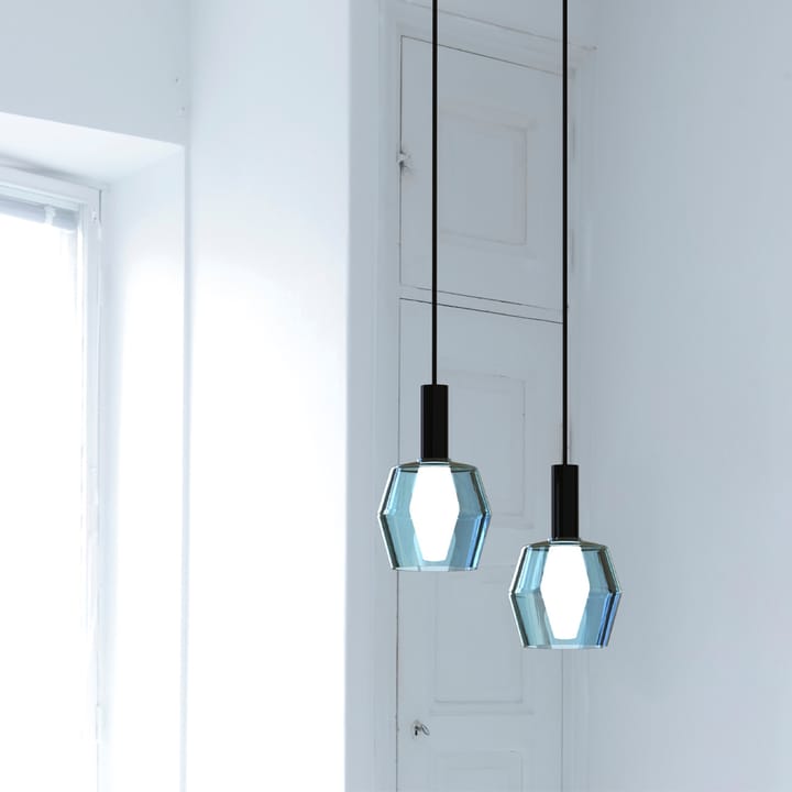 Lámpara colgante Polygon, Vidrio transparente Innolux