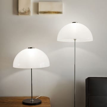 Lámpara de mesa Kupoli - Negro-detalles de metal-pantalla blanca - Innolux
