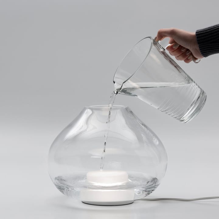 Lámpara de mesa Sula, Vidrio transparente Innolux