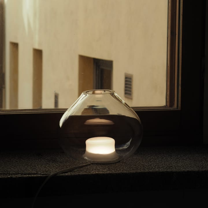 Lámpara de mesa Sula, Vidrio transparente Innolux