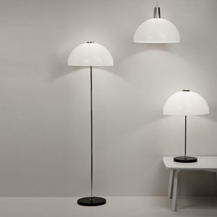 Lámpara de pie Kupoli - Blanco-detalles de latón-pantalla blanca - Innolux