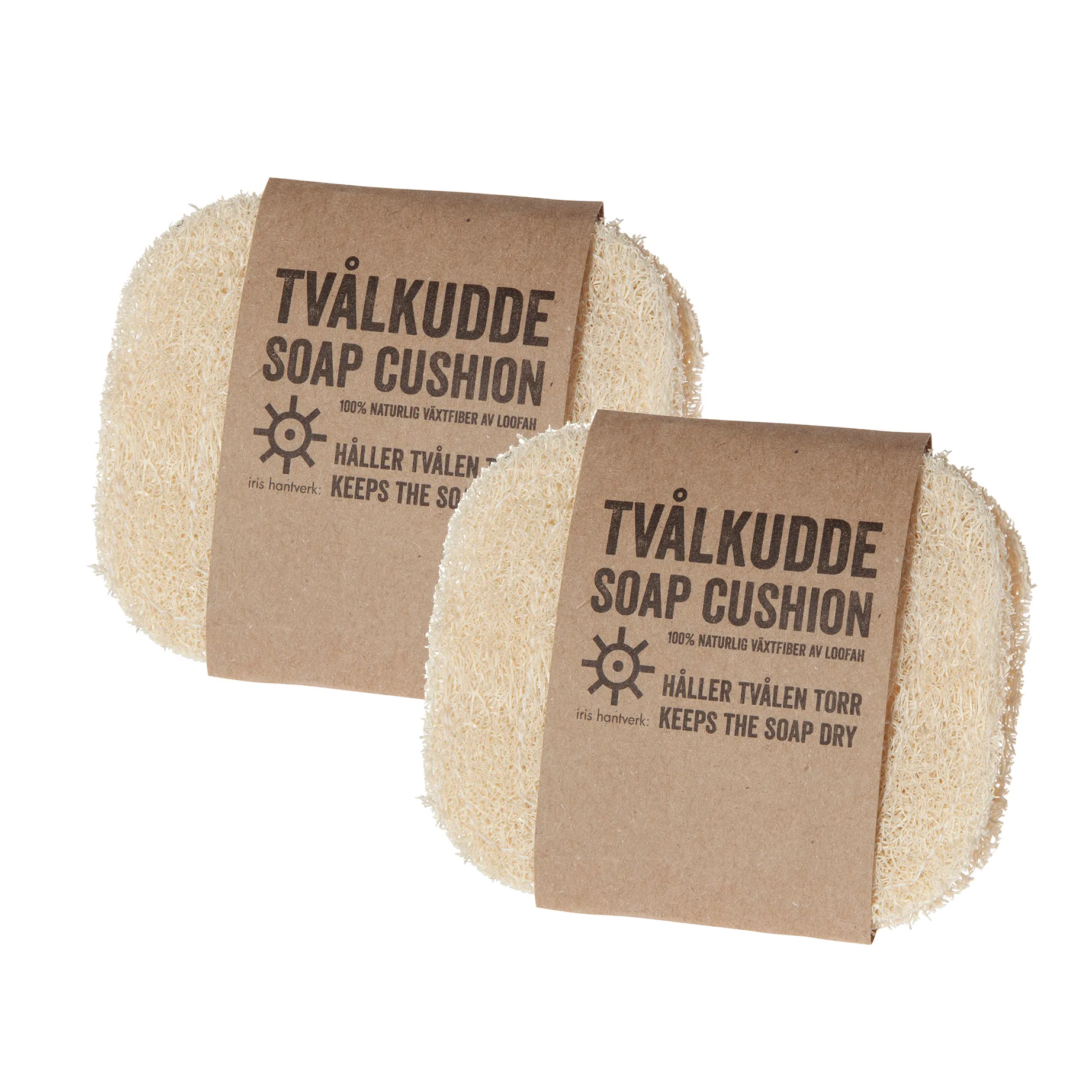 2 Esponjas de jabón Iris hantverk, esponja vegetal Iris Hantverk