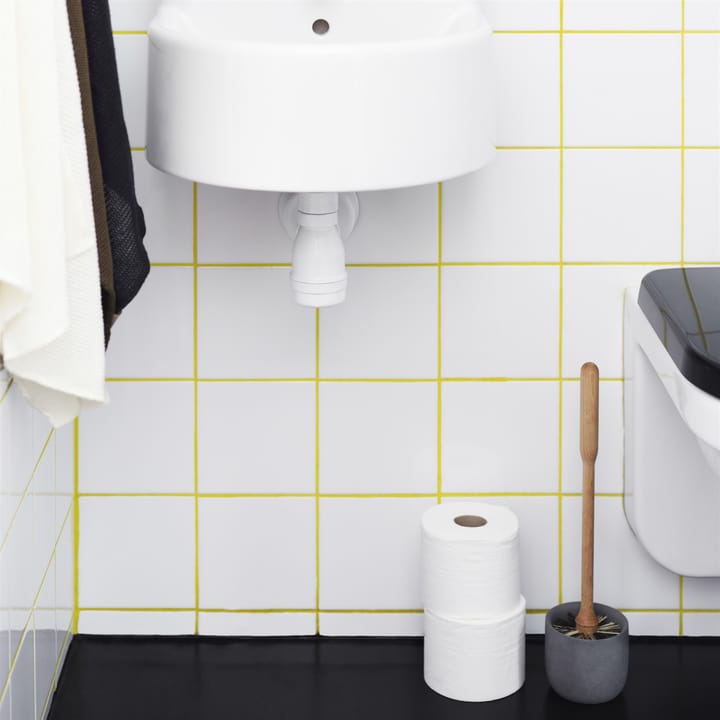 Portaescobillas baño Iris, abedul-taza gris Iris Hantverk