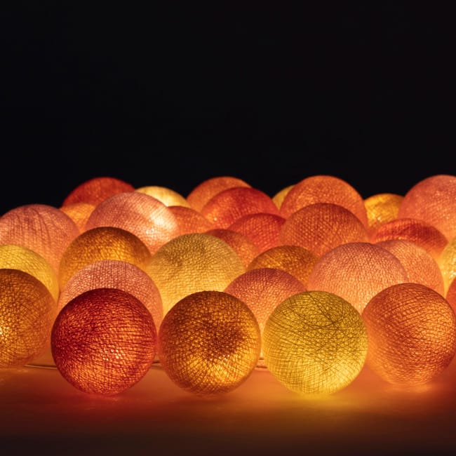 Guirnalda de luces Cantaloupe - 20 bolas - Irislights