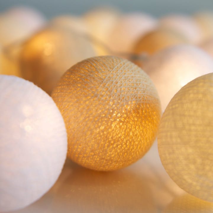 Guirnalda de luces Creamy White, 20 bolas Irislights