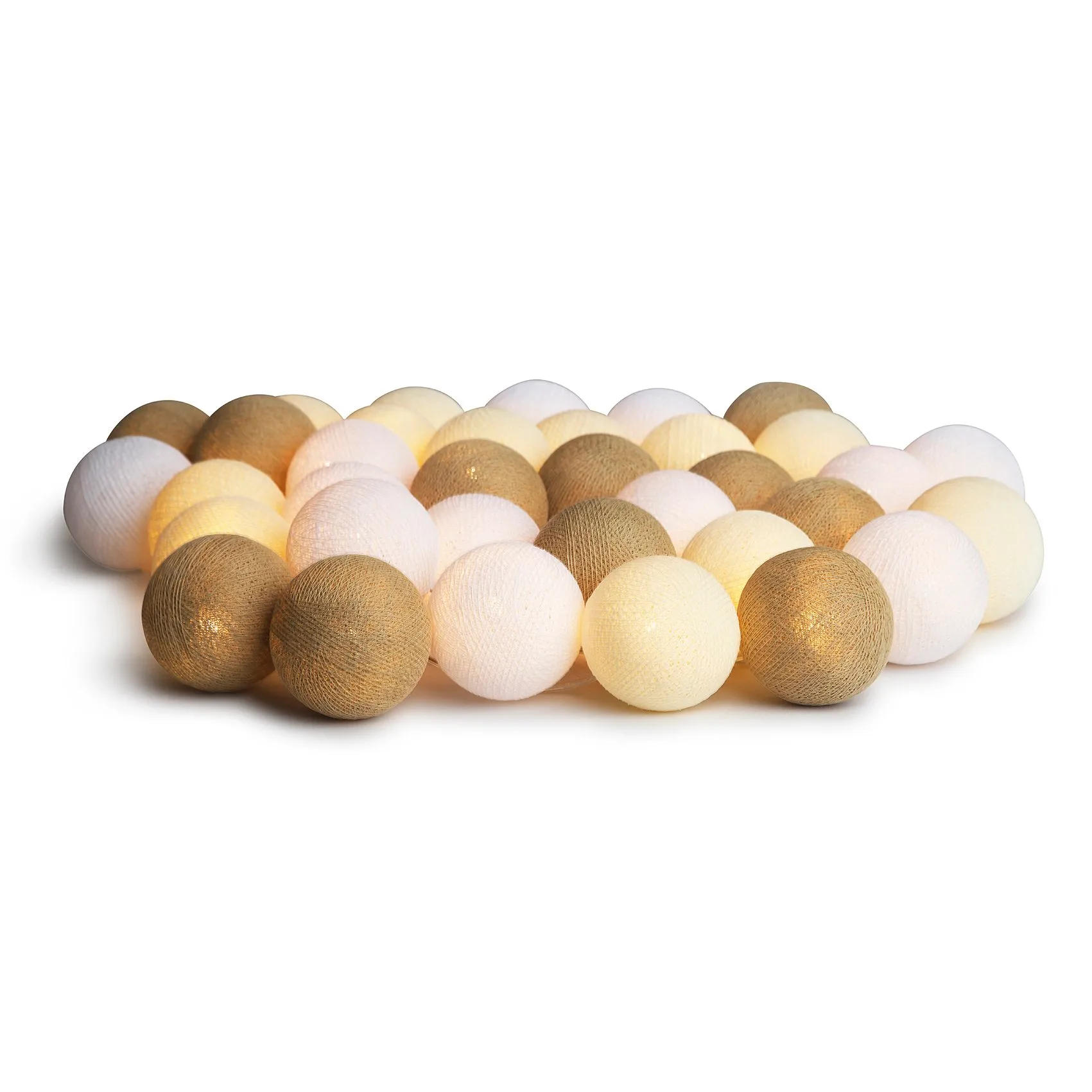 Guirnalda de luces Creamy White, 35 bolas Irislights