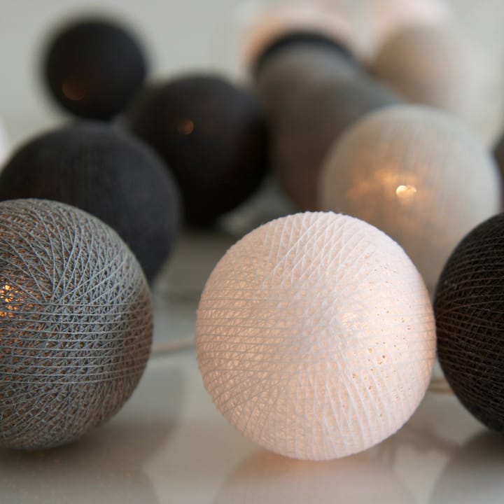 Guirnalda de luces Graphic Grey, 20 bolas Irislights
